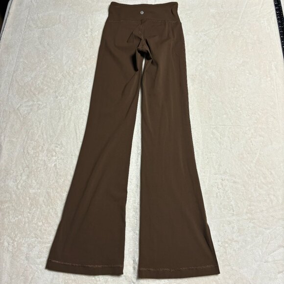 Lululemon Womens Groove High Rise Split Hem Flared Pant Size 4 Java Brown W5ENGS - Picture 8 of 14